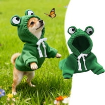 Frog Hoodie For Dogs Pet Clothes Dog Sweatshirt Coat Puppy Apparel Dogs Costume Jacket For Small Dogs 1-2KG Green XS Size