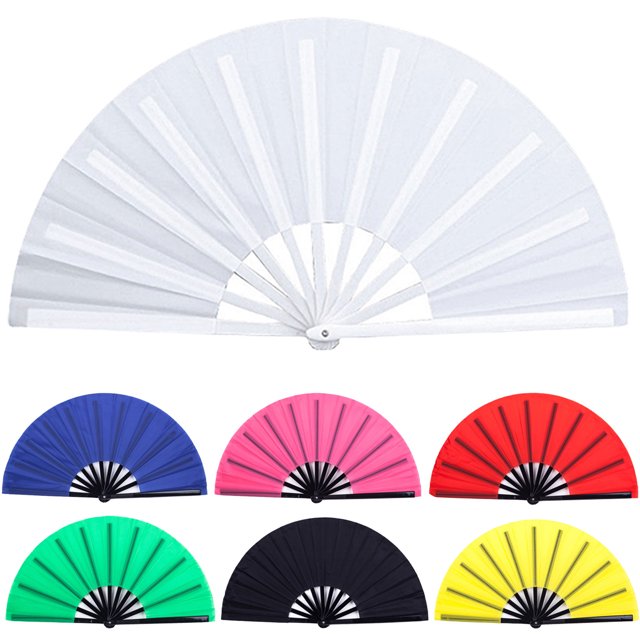 Chinese Folding Fan Solid Colour Comfortable Grip Smooth Opening Closing Tai Chi Fan Elegant Classical Dance Accessory