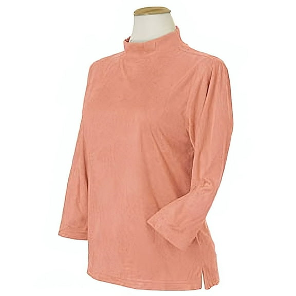Monterey Club Ladies Solid Long Sleeve Mock Neck T-Shirt #2181