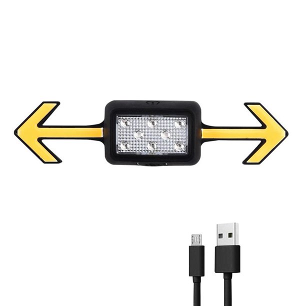 Luz LED Bicicleta Luz Trasera Ligera Recargable Advertencia Cola Negro FLhrweasw Nuevo