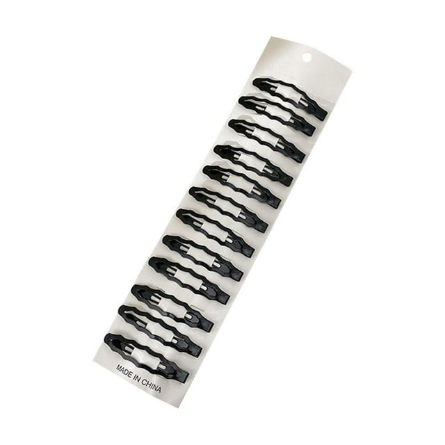SharkTRUE 10 Keping Klip Hitam untuk Poni dan Rambut Halus, Pin Rambut Kecil