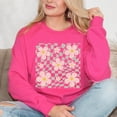thumbnail image 3 of Wavy Checkered Flowers | Sweatshirt, 3 of 4