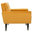 thumbnail image 3 of SAFAVIEH Amaris Mid-Century Modern Tufted Accent Chair, Marigold/Black, 3 of 11
