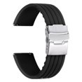 thumbnail image 1 of Rubber Watch Band With Stainless Steel Folding Clasp Unisex, 1 of 2