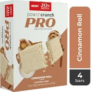 Power Crunch PRO Cinnamon Roll High Protein Bar, 20g Protein, 2 oz, 4 Ct