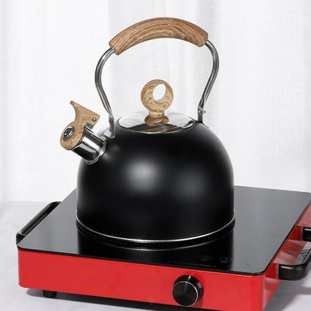 

Stainless Steel Tea Pot Stove Top Whistling Tea Kettle For Camping Kitchen