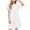 White, variant on Girls Casual Midi Dresses Short Sleeve Ruffle Flowy Swing A-Line Dress 4-13 Years