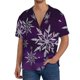 thumbnail image 1 of Fotbe Snowflake Gradient Purple Camisa Estampada de Manga Corta para Hombre, Casual de Verano, Estilo Playero, Sin Arrugas-3X-Large, 1 of 5