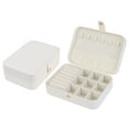 thumbnail image 2 of Unique Bargains Women Girls Travel Jewelry Box Small Portable PU Leather Jewelry Case White, 2 of 7
