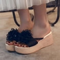 thumbnail image 2 of Dakaela Women's Wedge Platform Espadrille Slide Sandals Slip on Open Toe High Heels Summer Flip Flops, 2 of 8
