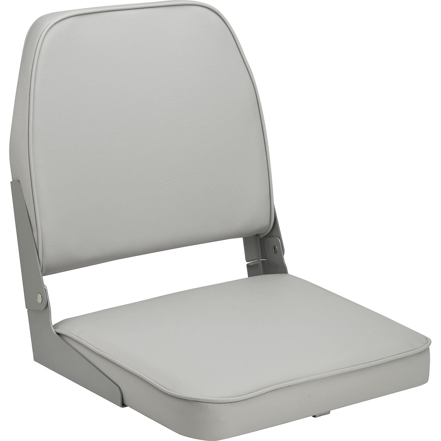 Attwood 98395GY Low-Back Padded Boat Seat, Gray, High-Impact Plastic Frame, 7 Inches W x 16 Inches D x 16 Inches H