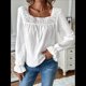 thumbnail image 5 of Blusa Informal Holgada de Larga Abullonada con Cuello Cuadrado para Mujer, Estilo Otoño L, 5 of 10