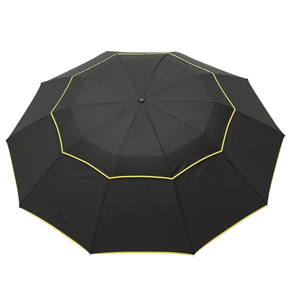 Folding Umbrella Extra Large 10 Ribs Double Layer Manual Open Golf Umbrella Windproof Storm-proof Umbrella for Outdoor Shopping Traveling Sporting