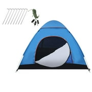 Hot Selling 3-4 Person Quick Automatic Pop Up Opening Beach Sun Shade Shelter Outdoor Camping Fishing Hiking Family Tent Blue