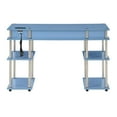 thumbnail image 3 of Adult, Designs2Go No Tools 30 in. Tall Student Desk with Charging Station and Shelves, Blue, 3 of 6