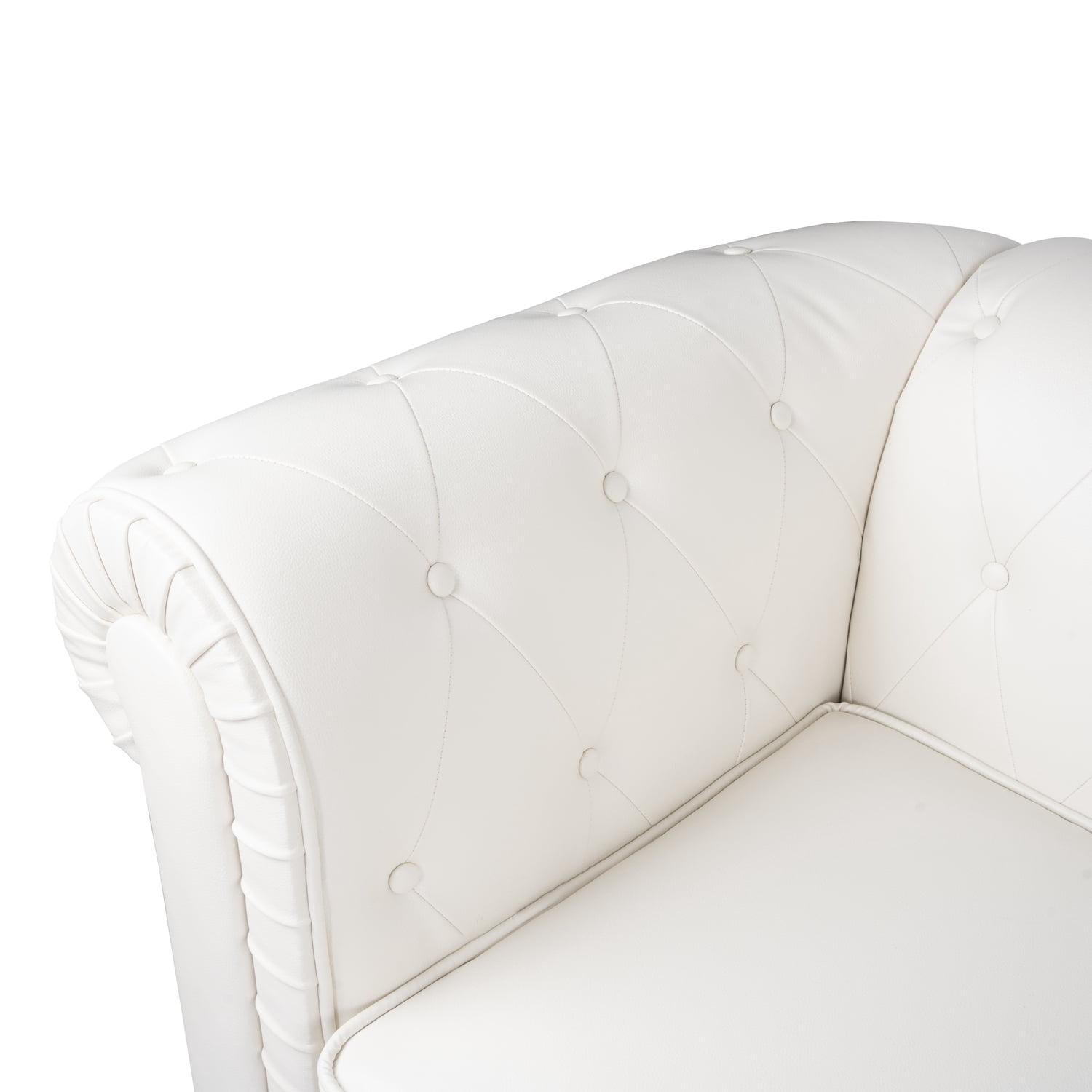 Emery Accent Chair-Color:White,Style:Loveseat