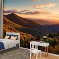 thumbnail image 2 of Peel and Stick Wallpaper Waterproof Scenic sunrise view Blue Ridge autumn Wall Mural Decor Self Adhesive and Removable 100in x 144in, 2 of 8