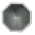 thumbnail image 6 of Sunnydaze Modern Faceted 14.75" x 14.75" x 14" Octagon Gray Polyresin Outdoor Planter 4-Count, 6 of 7