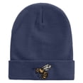 thumbnail image 5 of Yellow Bee Embroidered 12 Inch Long Knitted Beanie - Navy OSFM, 5 of 5