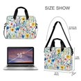 thumbnail image 3 of FORMRS 16" Laptop Sleeve Bag Carrying Case with Handle Travel Shoulder Briefcase, Blue Wildflower Pattern, 3 of 8
