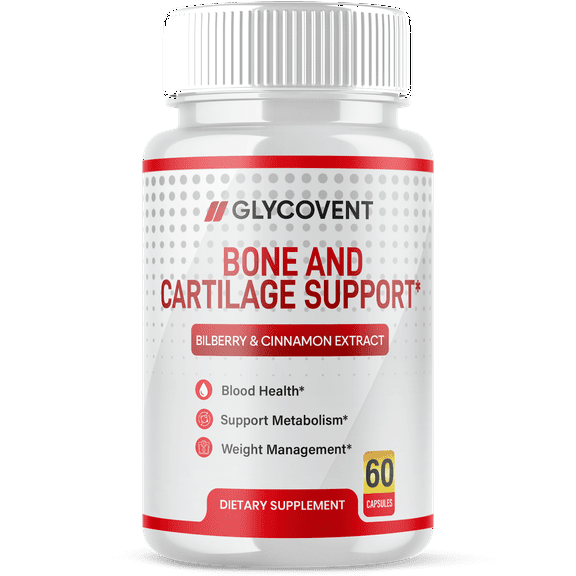 Glycovent Bone and Cartilage Support Pills Advanced Mobility Support Supplement 60 Capsules