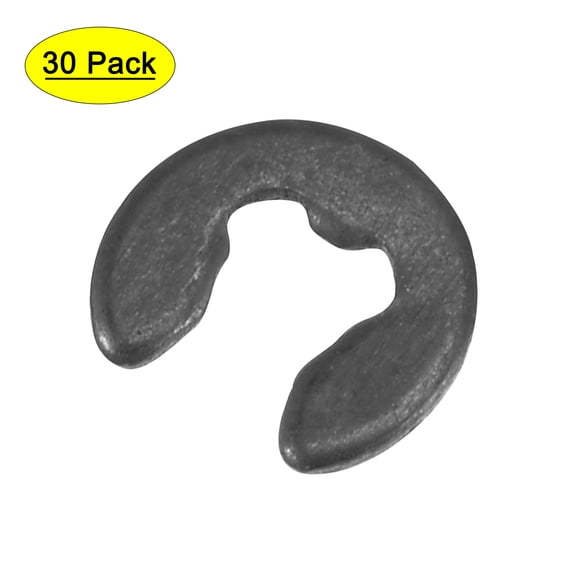 E-Clip Circlip -3mm External Retaining Shaft Snap Ring Carbon Steel Black 30pcs