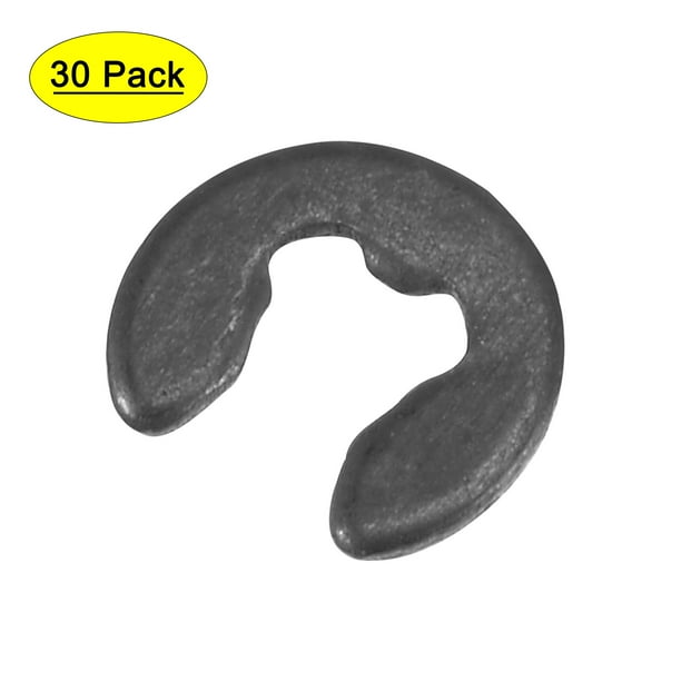 E-Clip Circlip -3mm Anillo de retención externo de eje de acero al carbono negro 30pcs