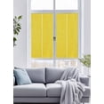 thumbnail image 4 of Reusable Static Cling Window Tints, Yellow Window Privacy Film Frosted, Farmhouse Burlap Solid Yellow Color Modern Linen Texture Heat Control Windows Films for Offices, Balcony, 29.5 x 118 Inches, 4 of 9
