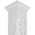 thumbnail image 4 of Ekena Millwork 10"W x 9'H Craftsman Classic Square Non-Tapered Imperial Fretwork Column w/ Crown Capital & Crown Base, 4 of 8