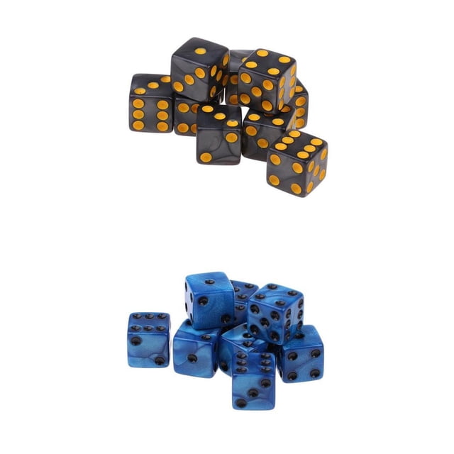 De Dados De 20 Piezas D6 Cuadrado Punteado Para Mazmorras Y Dragones Accesorios Para s De