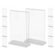 thumbnail image 1 of Acrylic Sign Holder Double Sided Table Menu Display Stand Freestanding Price Holder Vertical Design for Restaurants Offices Exhibitions, 1 of 4
