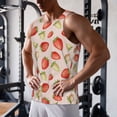 thumbnail image 5 of Daiia Strawberries Printed Men's Quick Dry Fit Muscle Tank Top Slim-Fit Tank Workout Tank Top Lightweight Sports Tank Top-Medium, 5 of 7