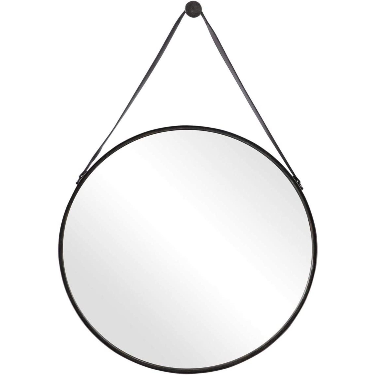 Codllyne Studio Antique Bronze Hanging Mirror Metal Framed Round Wall