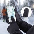 thumbnail image 2 of Umfun Winter Gloves for Women Solid Cold Weather Thermal Warm Touchscreen Snowmobile Gloves for Running Driving Hiking Red Free Size, 2 of 5