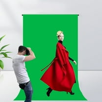 Green Screen Background Curtain 59X118 Inches - Polyester Fabric for Photography, Video Shooting, and Chroma Keying