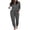 Dark Grey, variant on Ekouaer Women Pajama Sets 2 Piece Long Sleeves and Joggers Sleepwear Set Soft Pjs Lounge Set with Pockets