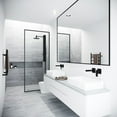 thumbnail image 2 of VIGO Meridian 34 in. W x 74 in. H Framed Fixed Shower Screen Door in Matte Black with 3/8 in. (10mm) Clear Glass, 2 of 11