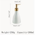 thumbnail image 1 of Botella dispensadora de loción de cerámica: bomba de jabón líquido minimalista for lavado de manos, gel de ducha, champú, ideal for hoteles, clubes y casas de huéspedes, 1 of 2