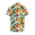 thumbnail image 5 of BiZtdJrK Men Wrinkle Free Hawaiian Shirts Tropical Print Lapel Short Sleeve Button Down Shirt Big and Tall Fashion Beach Wedding Shirts Multicolor XXXL, 5 of 6