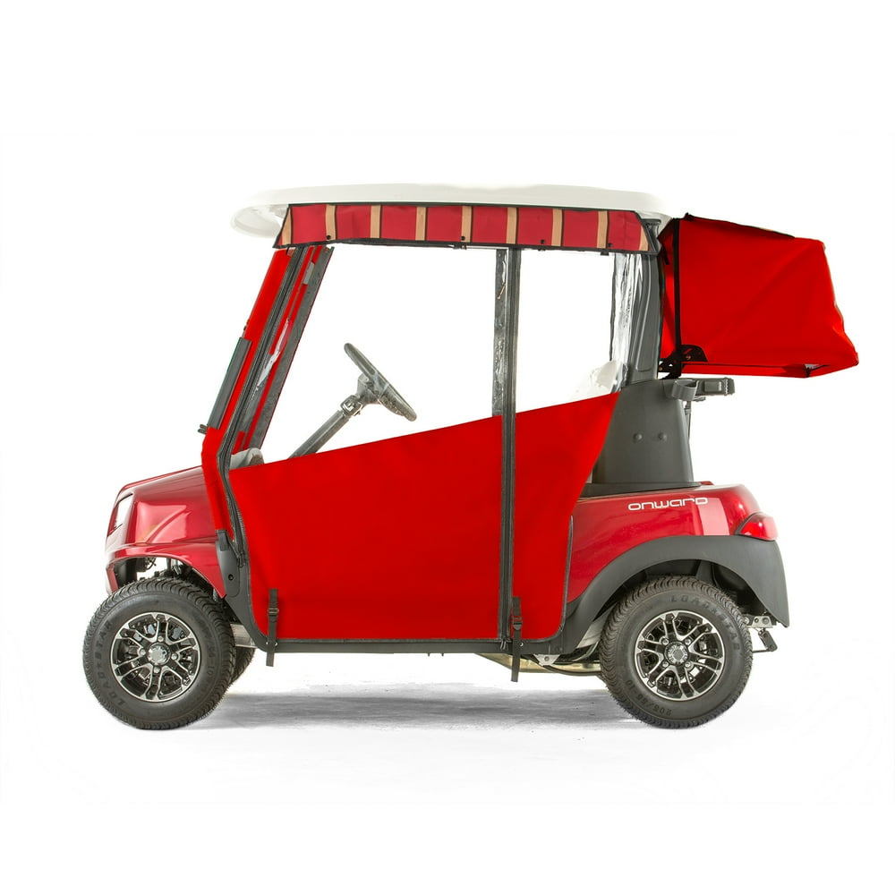 Club Car Onward Golf Cart PRO-TOURING Sunbrella Track Enclosure - Red ...