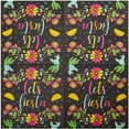thumbnail image 5 of Sparkle and Bash Party Napkins - Taco Napkins & Fiesta Party Decor - Disposable Fiesta Dinner Supplies for Mexican Celebration - Pack of 100 - Black - 6.5 x 6.5 In, 5 of 6