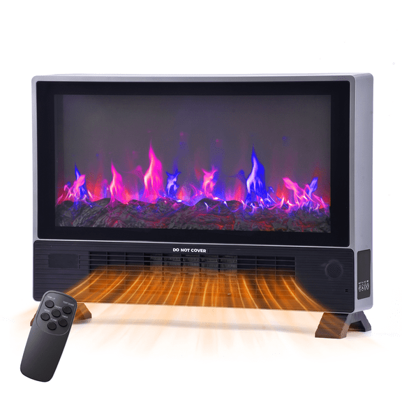 Advwin 1500W Electric Space Heater with 3D Flame, Wall-Mounted & Freestanding Heaters for Indoor Use