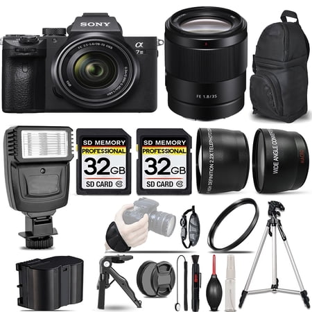 Sony a7 III Mirrorless Camera with 28-70mm Lens +35mm Lens +Flash +64GB- Kit