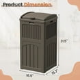 thumbnail image 3 of Homall Homes 2 PCS 36 Gallon Trash Can Plastic Kitchen Trash Can, 3 of 7