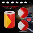 thumbnail image 3 of Uxcell Reflective Tape, Self-Adhesive Trailer Reflector Tape Waterproof Warning Sticker Yellow-red 6 Inch x 82 Feet, 3 of 6