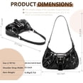 thumbnail image 6 of Sunyuer Trendy Shoulder Bag - Vintage Y2K Leather Buckle Punk Hobo Clutch Hobo Purse for Women, 6 of 7