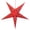 Red, variant on In the Breeze 9176 — Red Paper Star Lantern — Hanging Party and Home Décor with Painted Gold Accents — Handmade, Dyed Paper