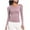 Pink, variant on Kaemgyyd Long Sleeve Shirts for Women Seamless Crew Neck Workout Tops Breathable Quick Dry Stretch Running Yoga Tee
