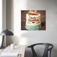 thumbnail image 4 of ONETECH  - Canvas Wall Art - Cake Concept - Giclee Print Gallery Wrap Modern Home Art Ready to Hang  20x16in, 4 of 6