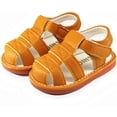 thumbnail image 4 of Baby Boy Girl Summer Infant Squeaky Sandals Premium Rubber Sole Closed-Toe Non-Slip Shoes Toddler First Walkers, 4 of 7